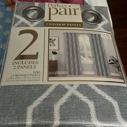 Two window panels curtains