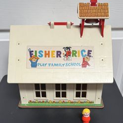 Vintage Fisher Price School House and Figure $25 for All