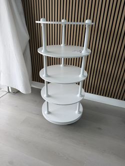 4 Tier Rotating Shoe Rack Tower, Round Spinning Shoe Display,Revolving 360 Shoes Rack Storage Round Carousel, 110.23Lbs Multi-Functional Vertical Hand