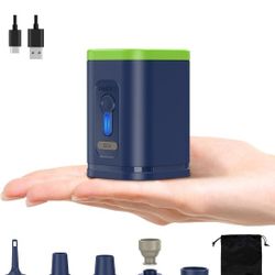 Electric Air Pump, Portable Air Pump for Inflatables, Rechargeable Inflate Deflate Mini Pump for Air Mattress, Blow Up Pool Raft Air Bed Boat Toy, Inf