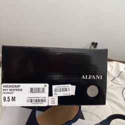 Alfani Wedge Navy Blue Sandle Size 9 1/2 Bought At Macys 