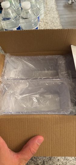 brand new Clear Plastic Storage Bins Set