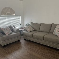 Sofa And Love Seat  Beige - Grayish Color 