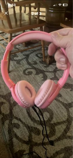 Aiwa Pink Wired Over-Ear Headphones