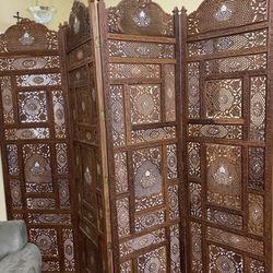 Antique Hand Carved Moroccan Room Divider 