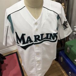 Majestic Authentic Miguel Cabrera Florida Marlins 2003 World Series Jersey Men L