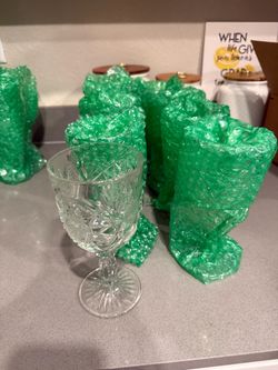 Crystal Cut Glass Goblet Wine Glass
