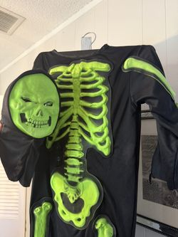 Skeleton And Fireman Halloween Costumes