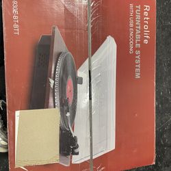 Retrolife record player turntable system
