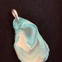 Green Agate Sliver Pendant