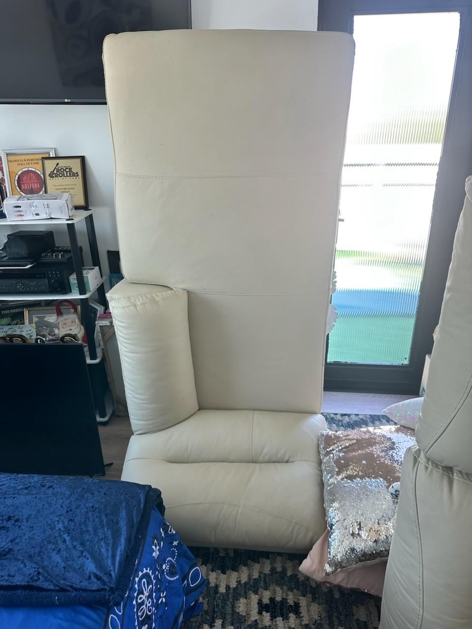 White Leather Sectional Couch