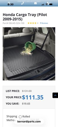 Honda Pilot 2014 Trunk Liner