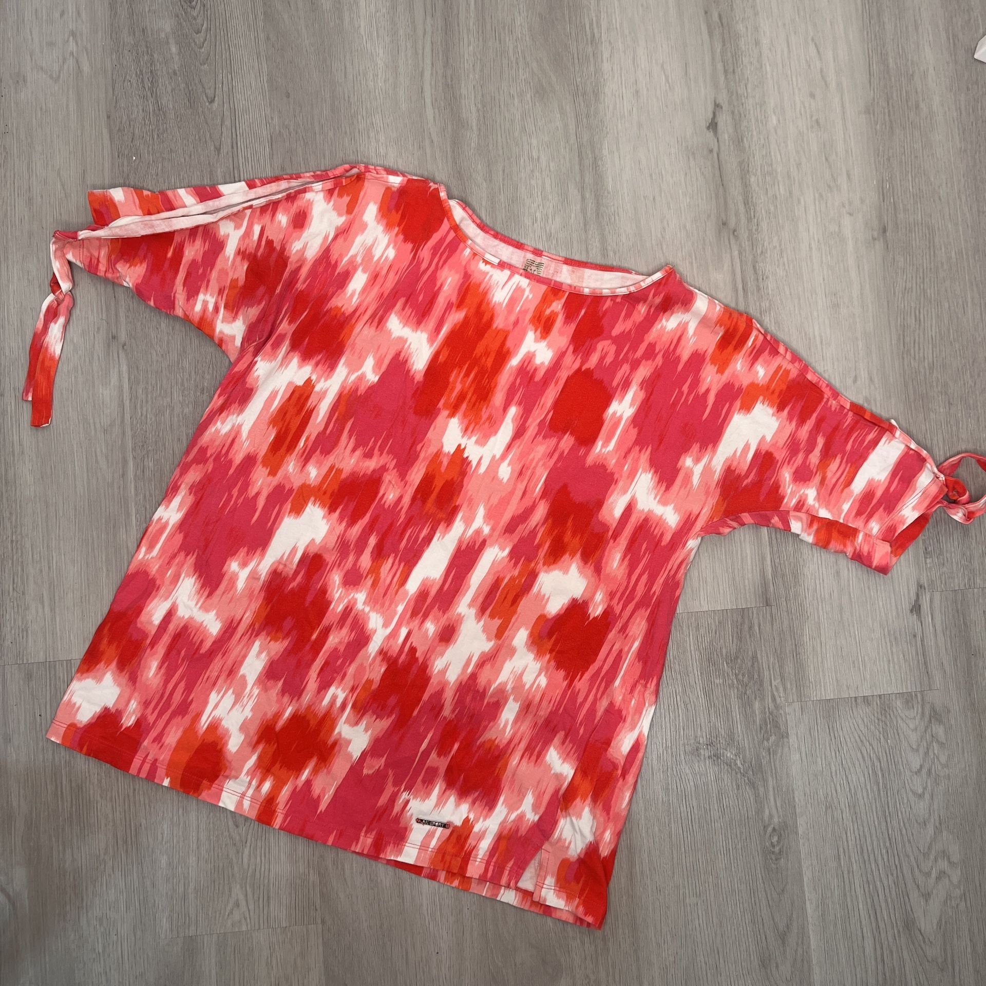 Anne Klein Sport Top Pink Shirt Open Shoulders