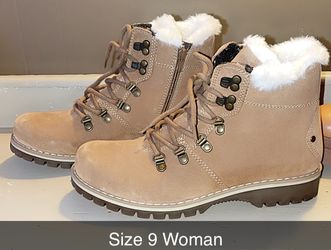 Earth Boots Ranger Acadia Lace Up Combat Hiking Cognac Suede shoes