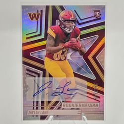Jaylin Lane Rookies & Stars RC Auto Trading Card