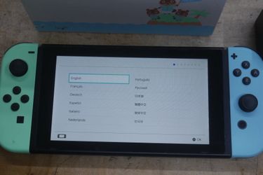 Nintendo Switch Animal Crossing: New Horizon Special Edition HAC-001 (-01) USED. TESTED. IN A GOOD WORKING ORDER. WITH AFTER MARKET CHARGER F