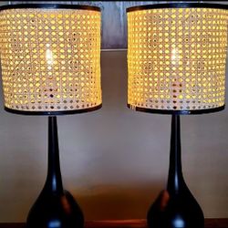 Bamboo Woven Shade Lamp Set Of 2