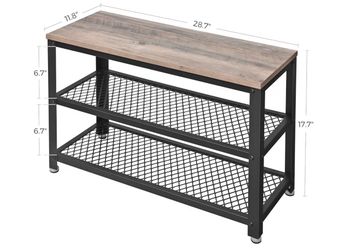 Shoe storage rack with bench