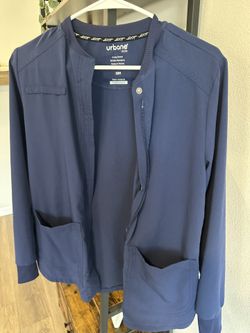Urbanne Navy Blue Scrub Jacket (Size xS) 