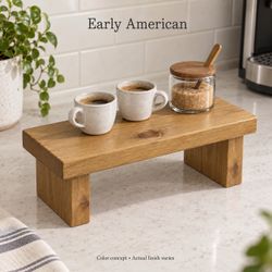 Handmade Wood Display Riser – Coffee Bar, Kitchen & Home Decor