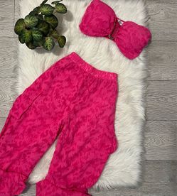 Fuchsia cargo lace set  (medium)