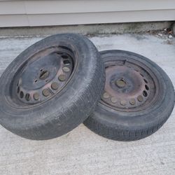 15 Inch Tires (2 Tires, 4 Rims) 175/65R15