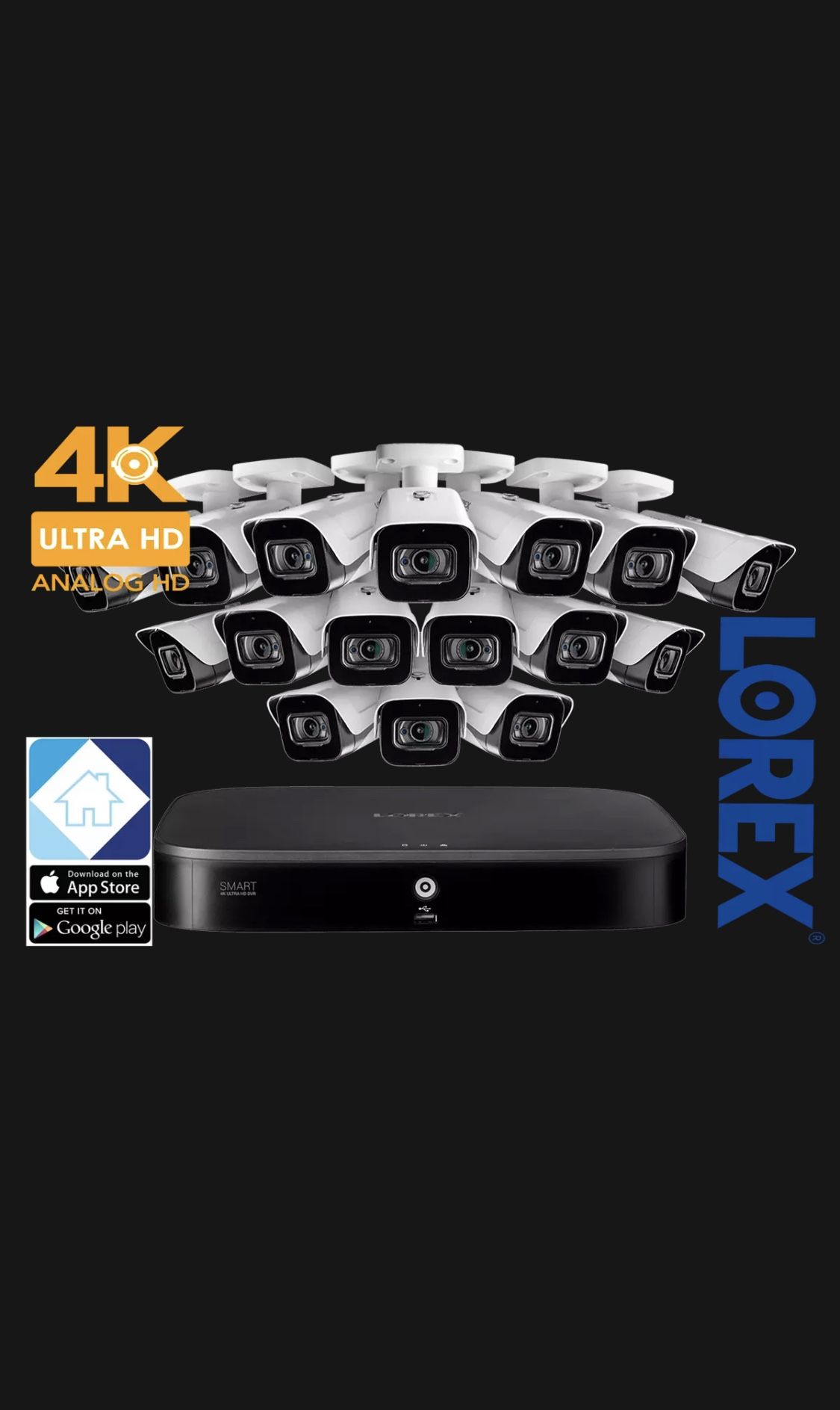 Lorex 4K 16 CH 3TB HDD DVR 16 Cameras