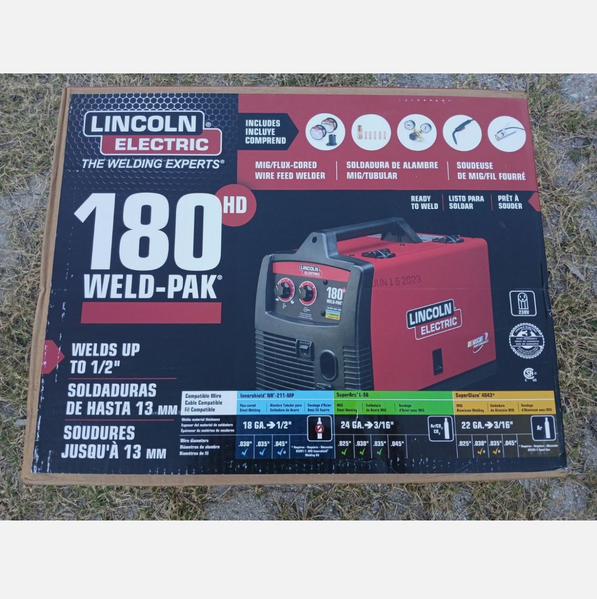Lincoln Electric Weld-Pak 180 Amp MIG Flux-Core Wire Feed Welder