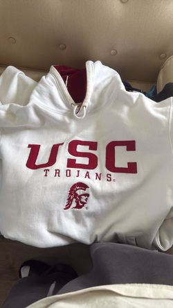 USC Trojans White Pullover Hoodie