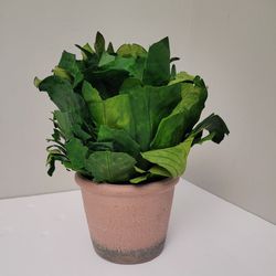 Fake Cabbage Plant In Pot 11"