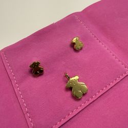 18k Gold Tous Earrings And Pendant 