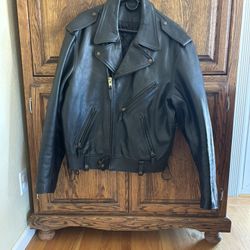 Heavy Duty Insulated Leather Motorcycle Jacket 