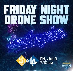 Dodgers Single Aisle Seat on Friday 7/3/26 vs. Padres .  Drone Show Night.  $80