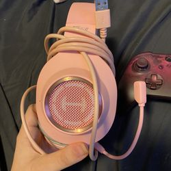 Pink Gaming Headset For Pc