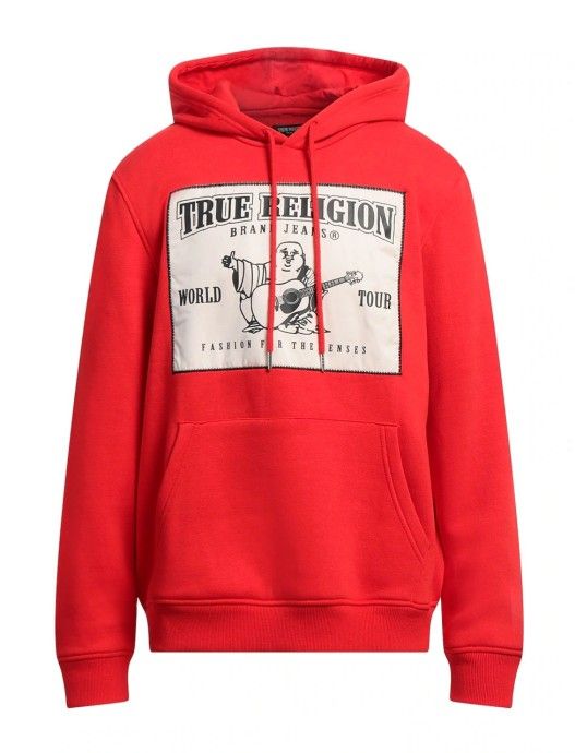 Vintage Designer Red True Religion Hoodie Size - M