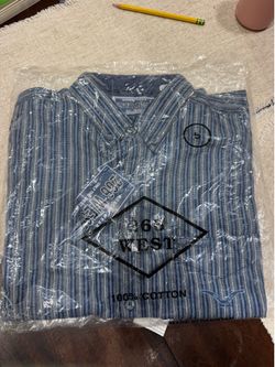 New Men’s 100% Cotton Button-Up Shirt – Size S