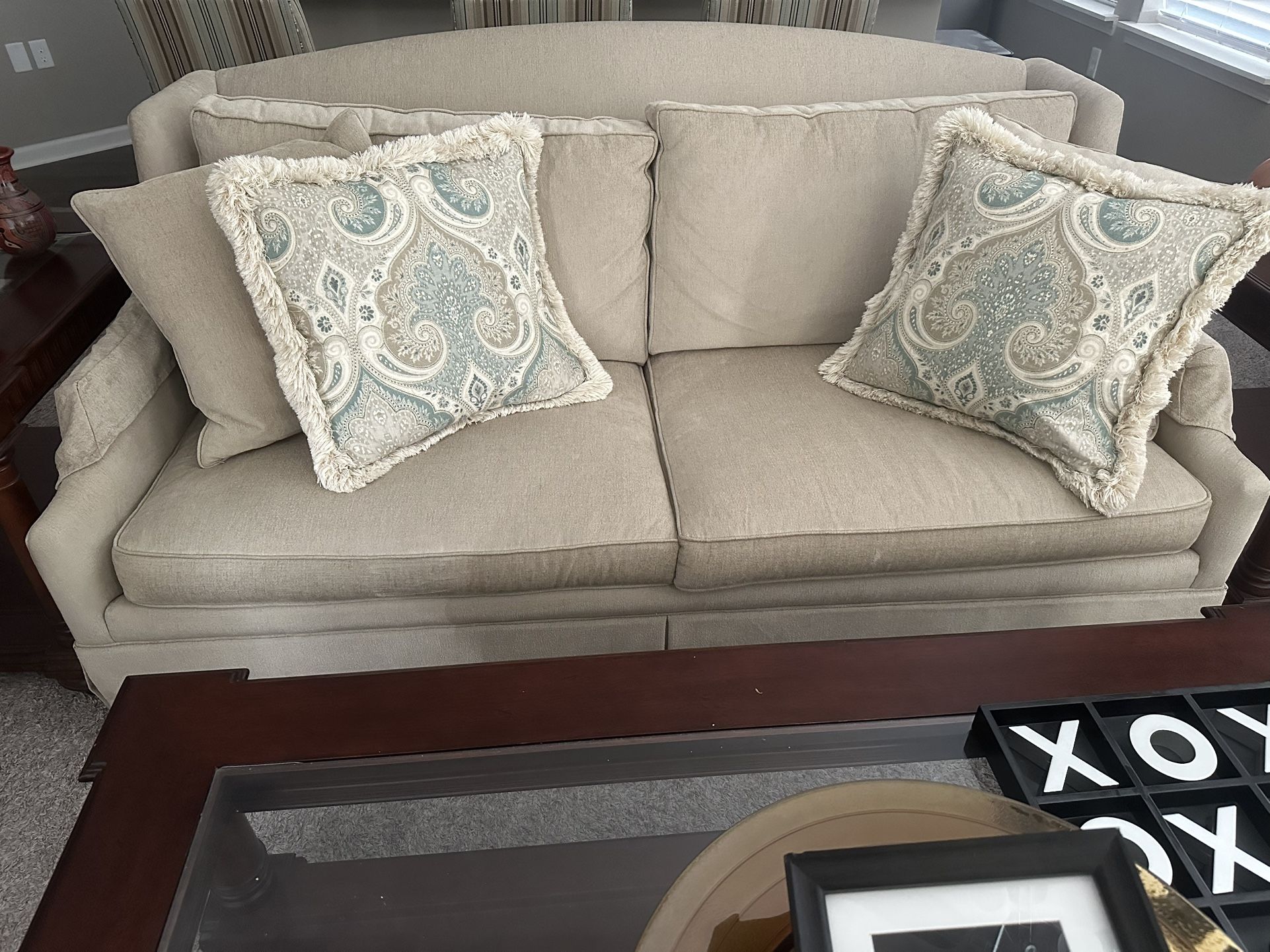 Ethan Allen Sofa with Accent Pillows