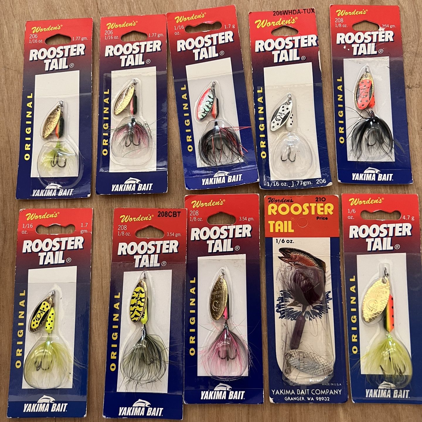 10 Worden’s Rooster Tail Trout, Bass Spinner Fishing Lures, 1/24 oz To 1/6  oz, New for Sale in Los Angeles, CA - OfferUp