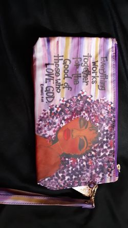 African Cosmetic Bag Wristlet