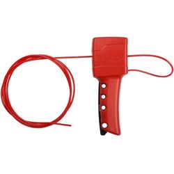 Brady Lockout, Red With 8’ Nylon Sheathed Metal 1/8” Cable