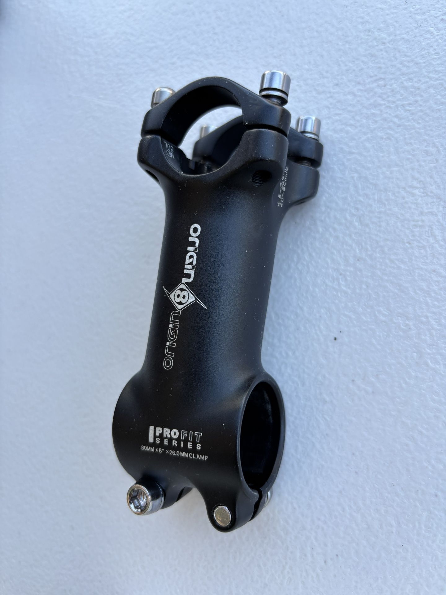 Origin8 Pro Fit Stem Bar 80mm x 8 Degree x 26mm Clamp for Bicycle Bike