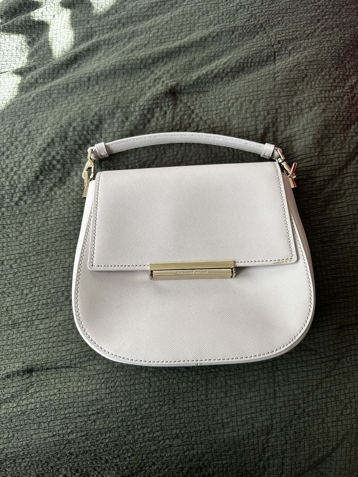 Kate Spade Taupe Leather Top Handle Crossbody Bag