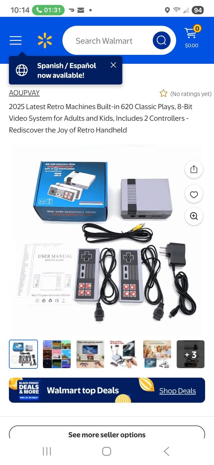 MINI NINTENDO NES WITH 620 GAMES