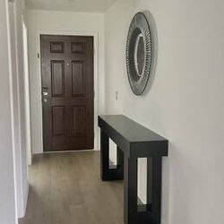 LITTLE TREE LITTLE TREE Farmhouse Console Table, 63-Inch Long Wooden Sofa Table Behind The Couch, Narrow Entryway Table For Entrance, Hallway, Living 