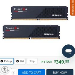 New In Box - G.Skill Flare X5 Series 32GB (2×16GB) DDR5-6000 CL36
Model F5-6000J3636F16GX2-FX5
