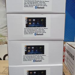 6.2" Touch Screen Indash Double Din By Dual AUDIO. Bluetooth USB SD Card DVD CD Radio.
