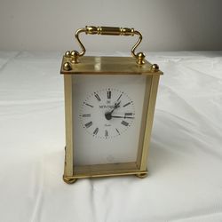 Vintage Montreux Solid Brass Carriage Clock - Made in Germany - Quartz Movement