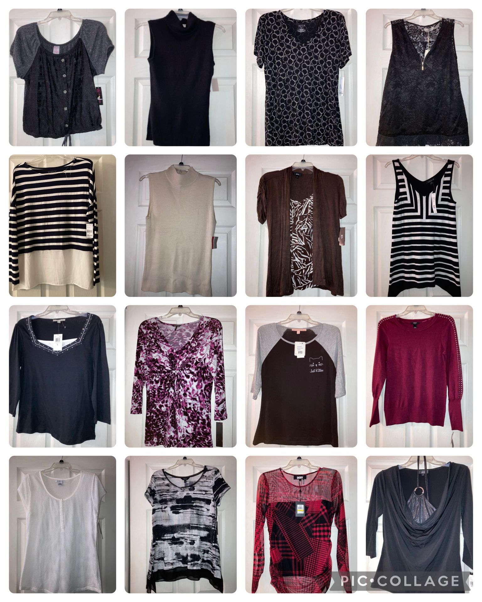 Lots of Ladies Sizes Med and Large Tops… New