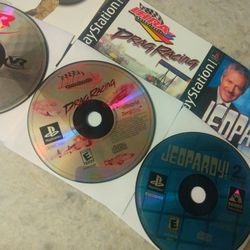 Lot Of 3 PS1 Games: Drag Race, VR Golf, Jeopardy