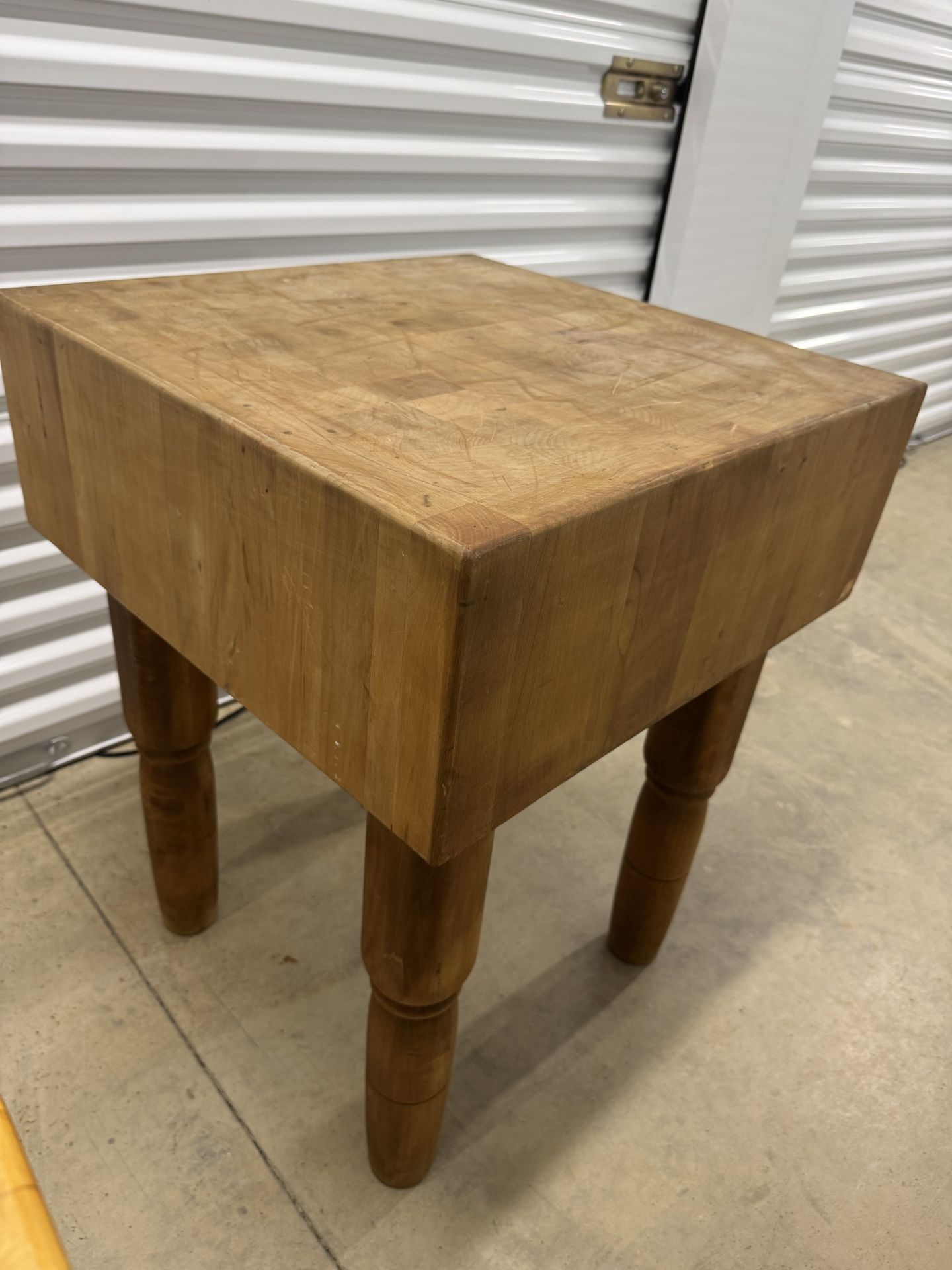 Classic Vintage Wooden Butcher Block 24”x24”x32”